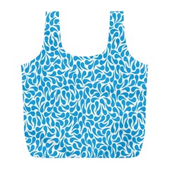 Pattern Blue Full Print Recycle Bags (l) 