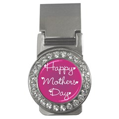 Valentine Happy Mothers Day Pink Heart Love Money Clips (cz)  by Mariart