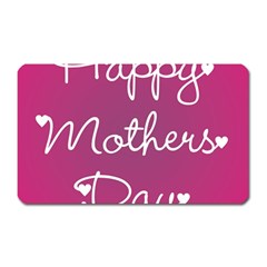 Valentine Happy Mothers Day Pink Heart Love Magnet (rectangular) by Mariart