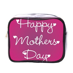 Valentine Happy Mothers Day Pink Heart Love Mini Toiletries Bags