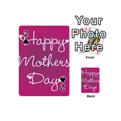 Valentine Happy Mothers Day Pink Heart Love Playing Cards 54 (mini)  by Mariart