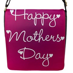 Valentine Happy Mothers Day Pink Heart Love Flap Messenger Bag (s) by Mariart