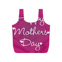 Valentine Happy Mothers Day Pink Heart Love Full Print Recycle Bags (s) 