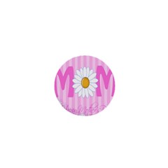 Valentine Happy Mothers Day Pink Heart Love Sunflower Flower 1  Mini Magnets