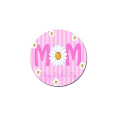 Valentine Happy Mothers Day Pink Heart Love Sunflower Flower Golf Ball Marker by Mariart