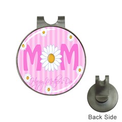 Valentine Happy Mothers Day Pink Heart Love Sunflower Flower Hat Clips With Golf Markers