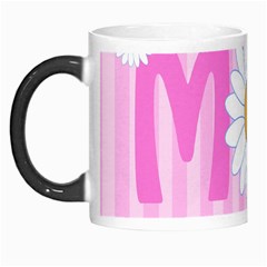 Valentine Happy Mothers Day Pink Heart Love Sunflower Flower Morph Mugs by Mariart