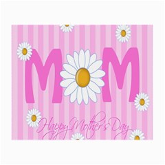 Valentine Happy Mothers Day Pink Heart Love Sunflower Flower Small Glasses Cloth (2-side)