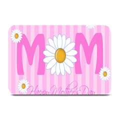 Valentine Happy Mothers Day Pink Heart Love Sunflower Flower Plate Mats by Mariart