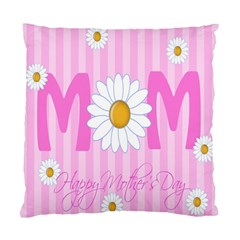 Valentine Happy Mothers Day Pink Heart Love Sunflower Flower Standard Cushion Case (one Side)