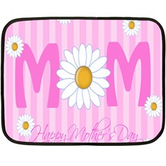 Valentine Happy Mothers Day Pink Heart Love Sunflower Flower Double Sided Fleece Blanket (mini)  by Mariart