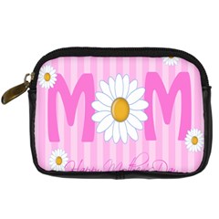 Valentine Happy Mothers Day Pink Heart Love Sunflower Flower Digital Camera Cases