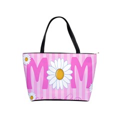 Valentine Happy Mothers Day Pink Heart Love Sunflower Flower Shoulder Handbags by Mariart