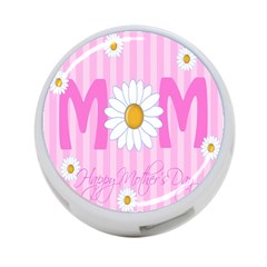 Valentine Happy Mothers Day Pink Heart Love Sunflower Flower 4-port Usb Hub (one Side) by Mariart