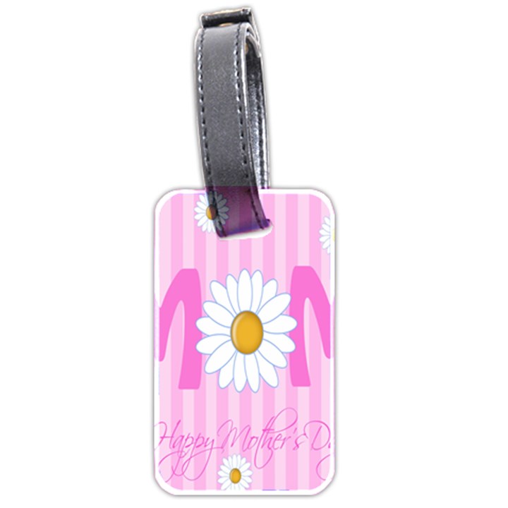 Valentine Happy Mothers Day Pink Heart Love Sunflower Flower Luggage Tags (Two Sides)