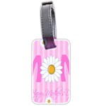 Valentine Happy Mothers Day Pink Heart Love Sunflower Flower Luggage Tags (Two Sides) Back