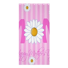 Valentine Happy Mothers Day Pink Heart Love Sunflower Flower Shower Curtain 36  X 72  (stall)  by Mariart