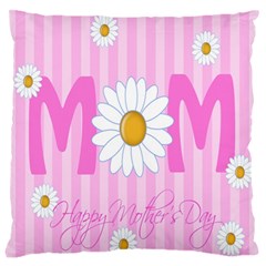 Valentine Happy Mothers Day Pink Heart Love Sunflower Flower Standard Flano Cushion Case (one Side) by Mariart