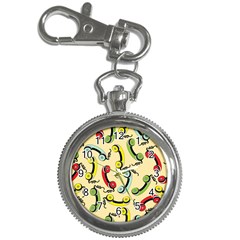 Telephone Cable Green Nyellow Red Blue Key Chain Watches by Mariart