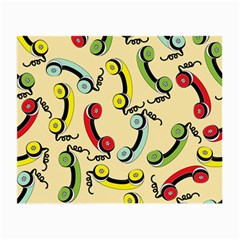 Telephone Cable Green Nyellow Red Blue Small Glasses Cloth (2-side) by Mariart