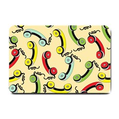 Telephone Cable Green Nyellow Red Blue Small Doormat  by Mariart