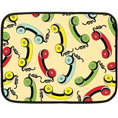 Telephone Cable Green Nyellow Red Blue Fleece Blanket (mini) by Mariart