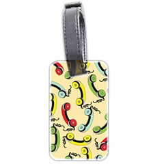 Telephone Cable Green Nyellow Red Blue Luggage Tags (two Sides) by Mariart