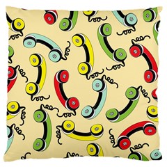 Telephone Cable Green Nyellow Red Blue Large Cushion Case (one Side) by Mariart