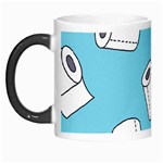 Roller Tissue White Blue Restroom Morph Mugs Left