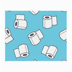 Roller Tissue White Blue Restroom Small Glasses Cloth (2-side) by Mariart