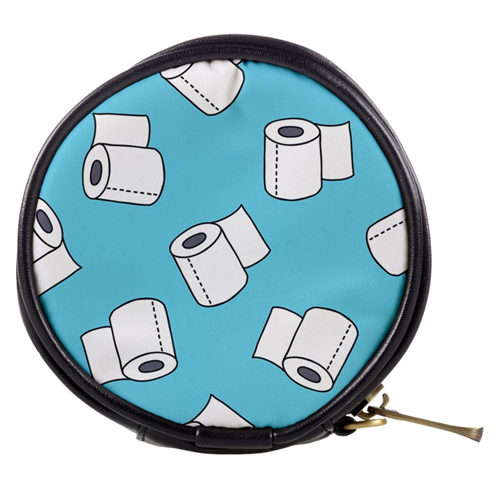 Roller Tissue White Blue Restroom Mini Makeup Bags