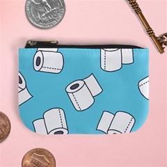 Roller Tissue White Blue Restroom Mini Coin Purses by Mariart