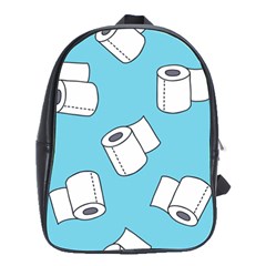 Roller Tissue White Blue Restroom School Bags(large)  by Mariart