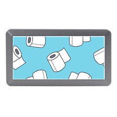 Roller Tissue White Blue Restroom Memory Card Reader (mini) by Mariart