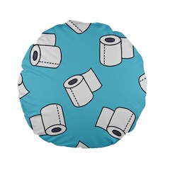 Roller Tissue White Blue Restroom Standard 15  Premium Round Cushions by Mariart