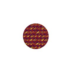 Linje Chevron Blue Yellow Brown 1  Mini Buttons