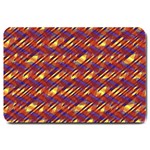 Linje Chevron Blue Yellow Brown Large Doormat  30 x20  Door Mat