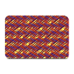 Linje Chevron Blue Yellow Brown Plate Mats by Mariart