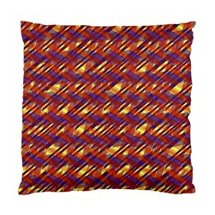 Linje Chevron Blue Yellow Brown Standard Cushion Case (two Sides) by Mariart