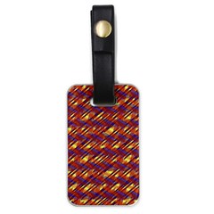 Linje Chevron Blue Yellow Brown Luggage Tags (one Side) 