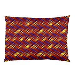 Linje Chevron Blue Yellow Brown Pillow Case (two Sides) by Mariart