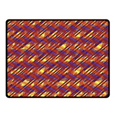 Linje Chevron Blue Yellow Brown Double Sided Fleece Blanket (small)  by Mariart