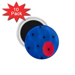 Pink Umbrella Red Blue 1 75  Magnets (10 Pack) 