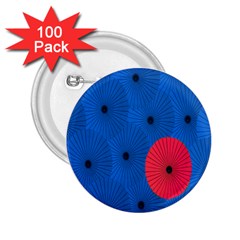 Pink Umbrella Red Blue 2 25  Buttons (100 Pack) 