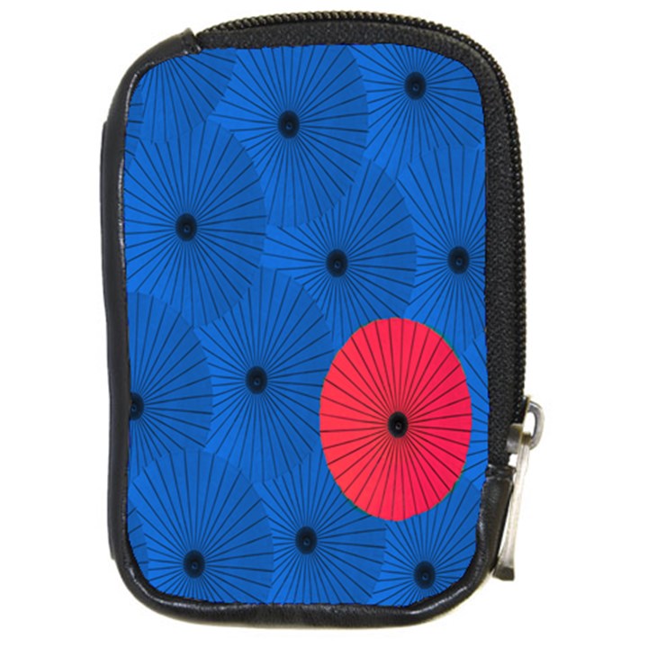 Pink Umbrella Red Blue Compact Camera Cases