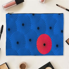 Pink Umbrella Red Blue Cosmetic Bag (xl) by Mariart