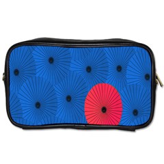 Pink Umbrella Red Blue Toiletries Bags by Mariart