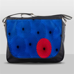 Pink Umbrella Red Blue Messenger Bags