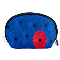 Pink Umbrella Red Blue Accessory Pouches (large) 