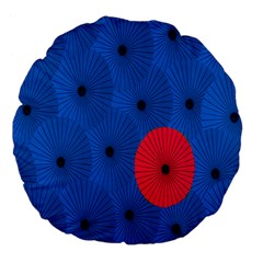 Pink Umbrella Red Blue Large 18  Premium Flano Round Cushions